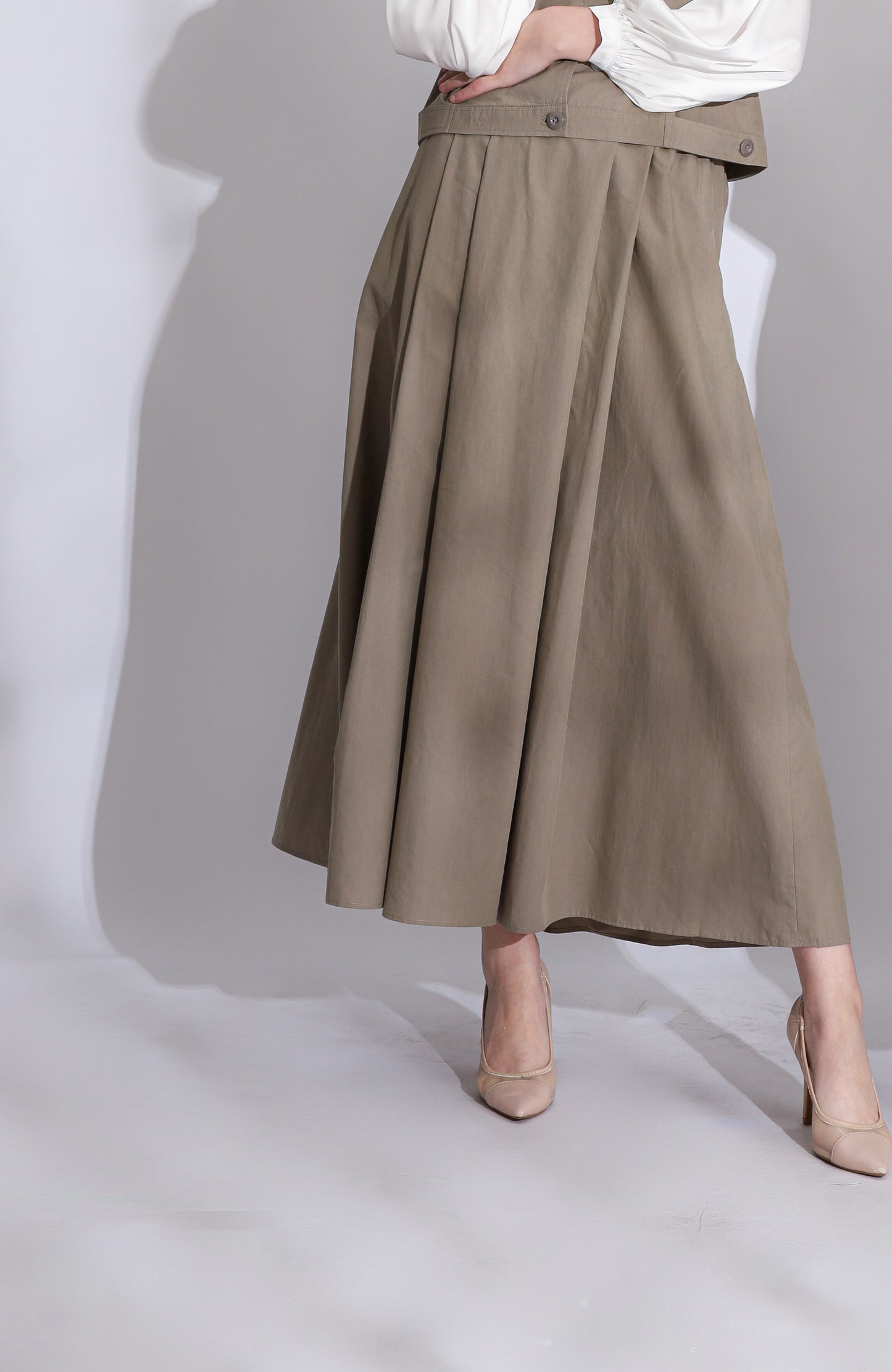 Sarah Flared Skirt Light Grey