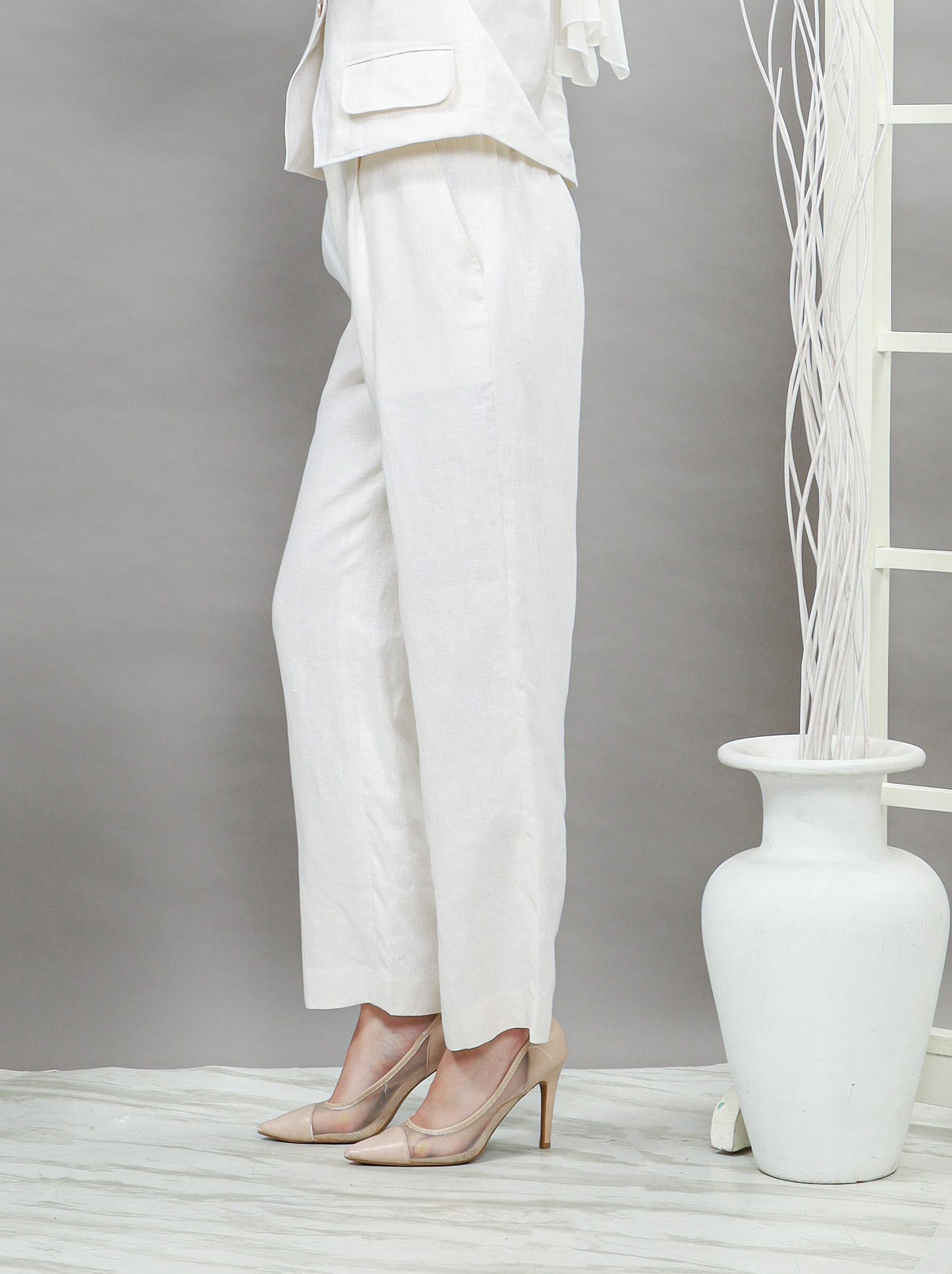 Cia Linen Pants Broken White