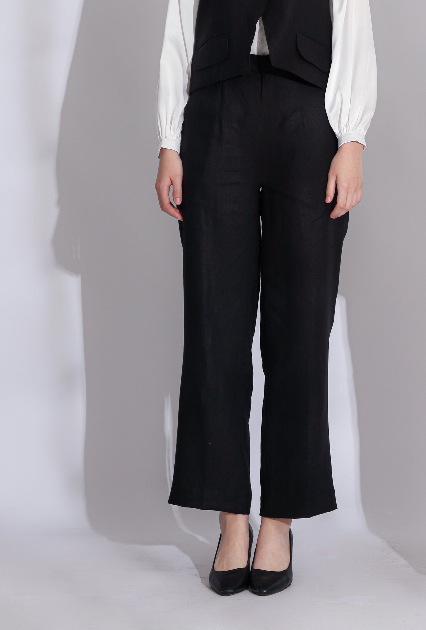 Cia Linen Pants Black