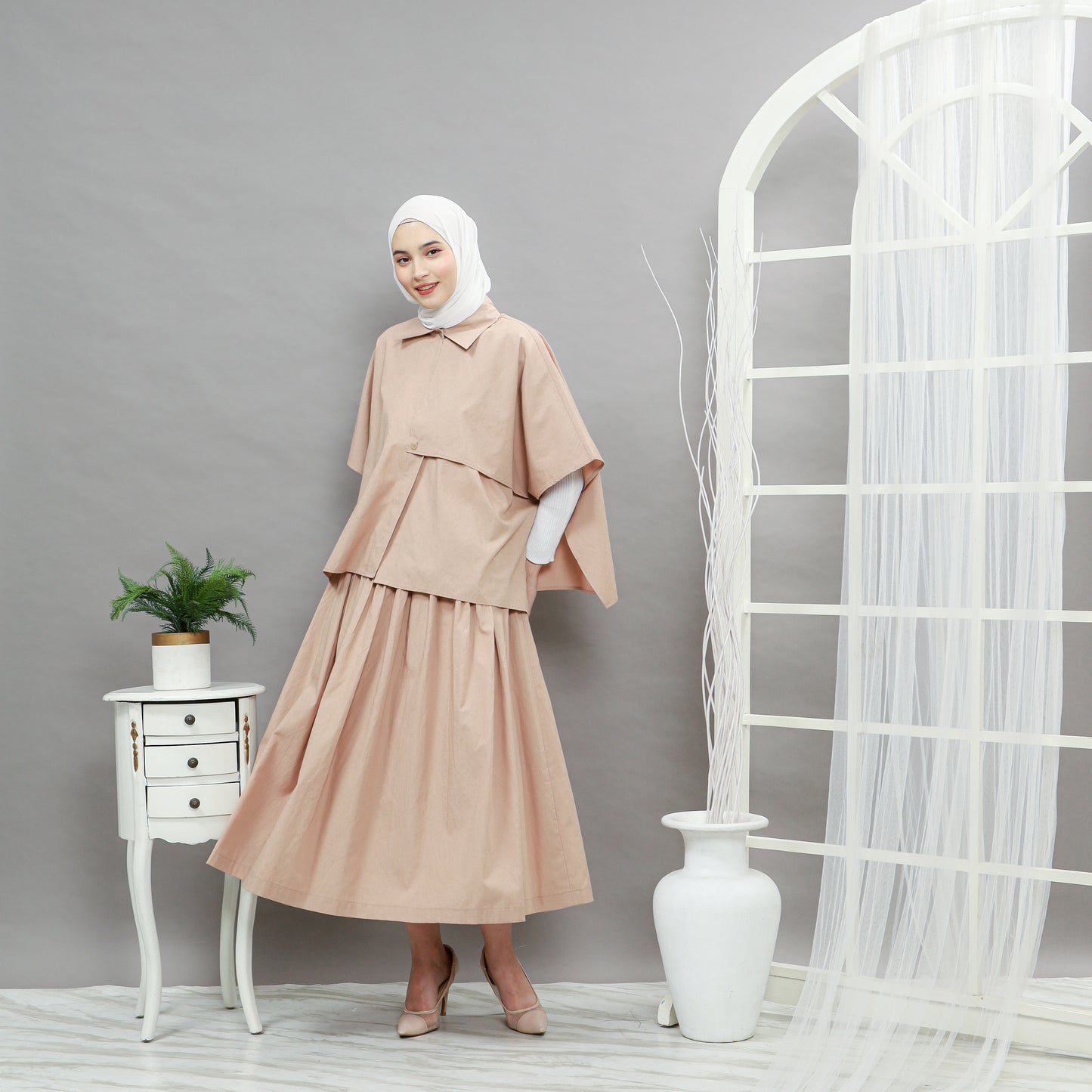Annora Pleated Skirt Brown