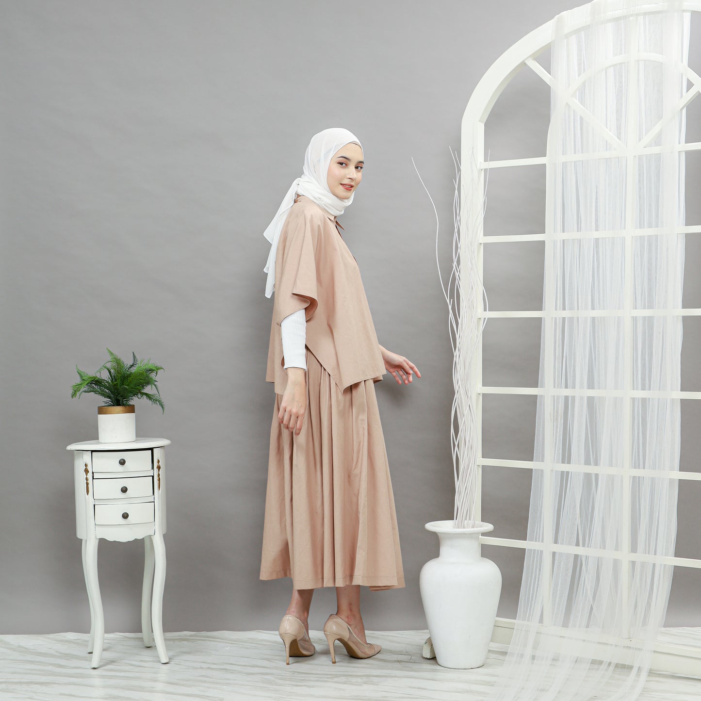 Annora Pleated Skirt Brown