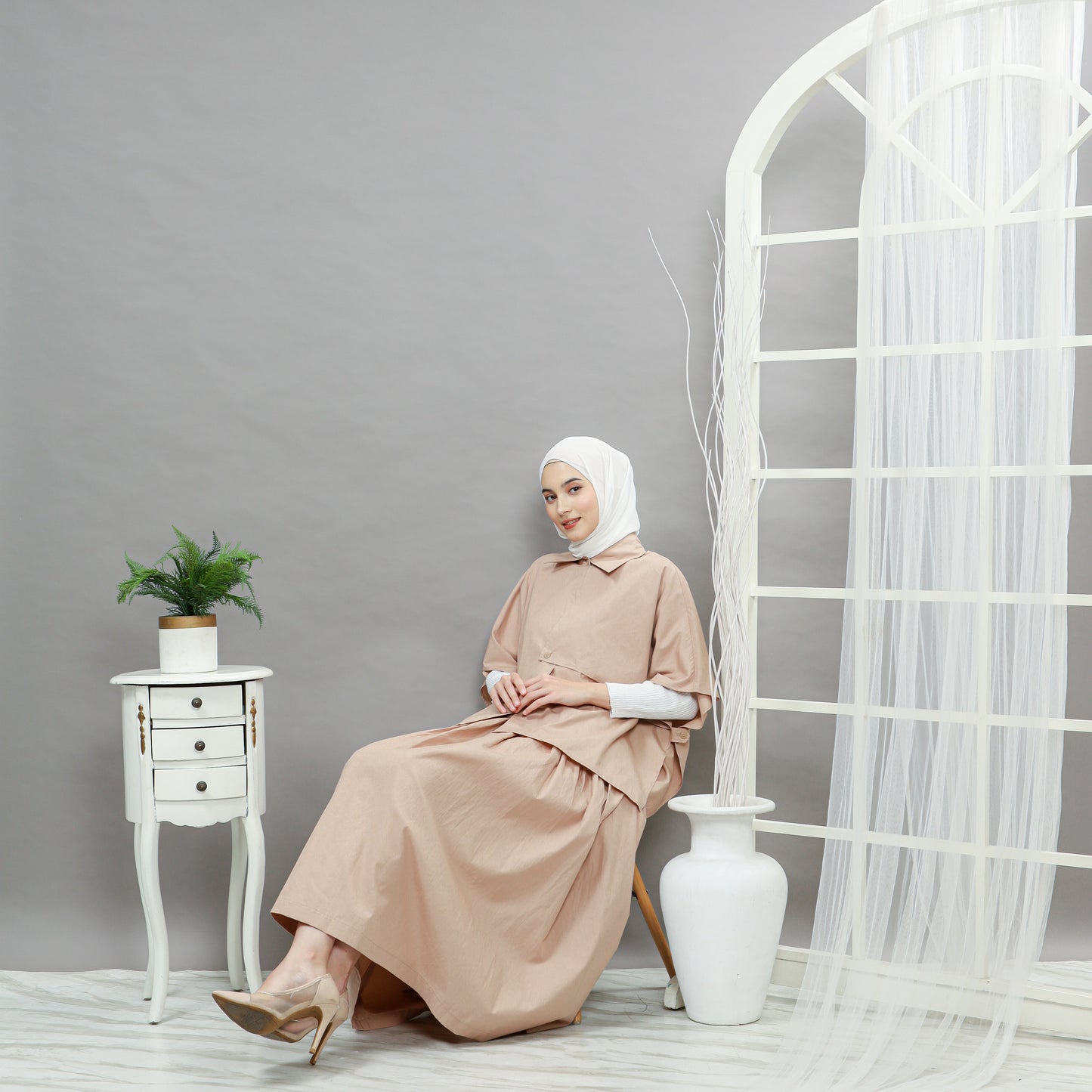 Annora Pleated Skirt Brown