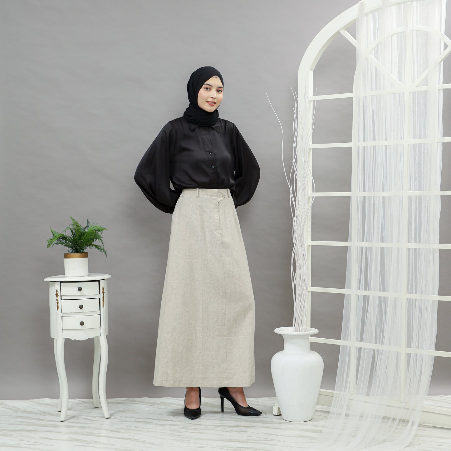 Adalina Skirt Light Grey