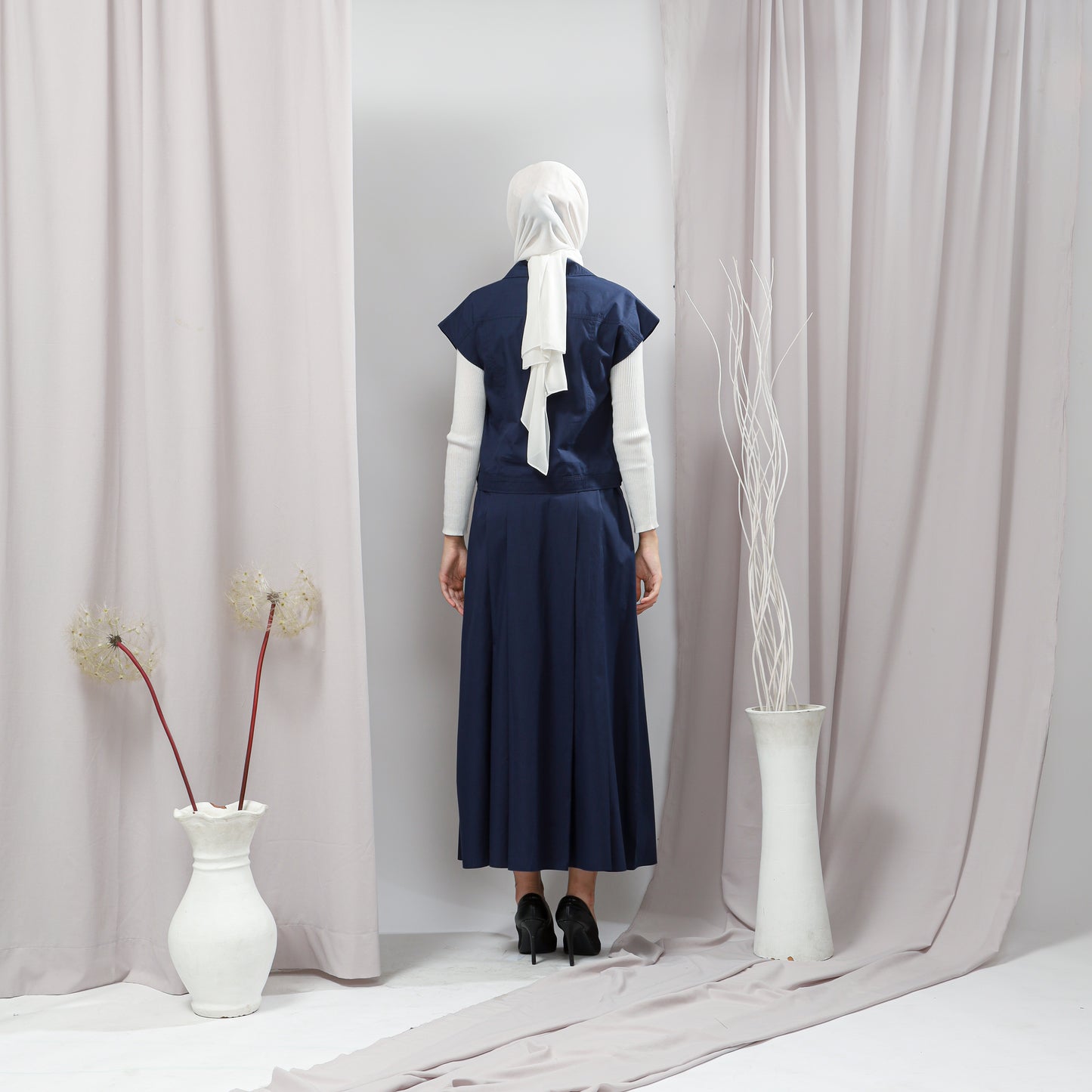 Sarah Flared Skirt Navy