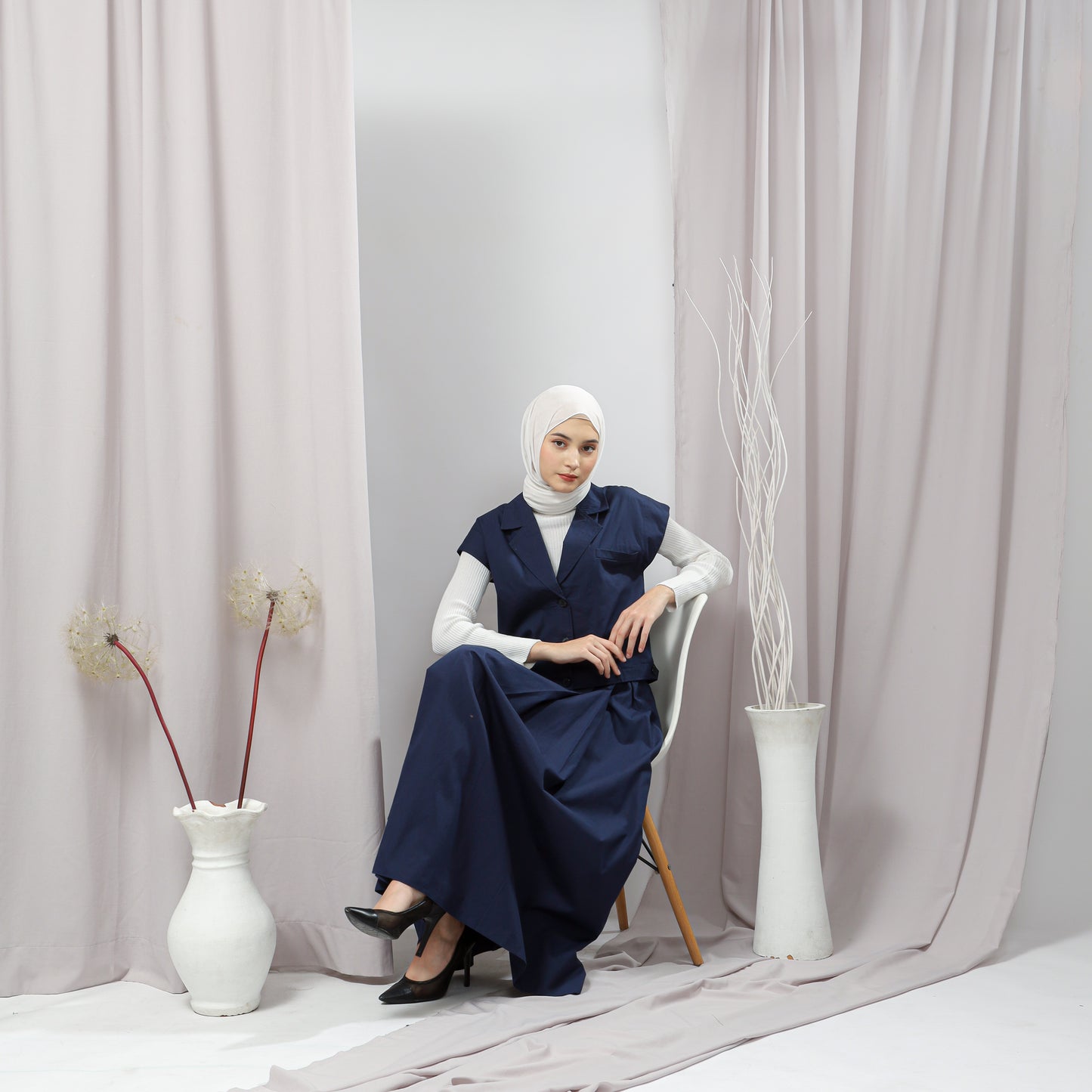 Sarah Flared Skirt Navy