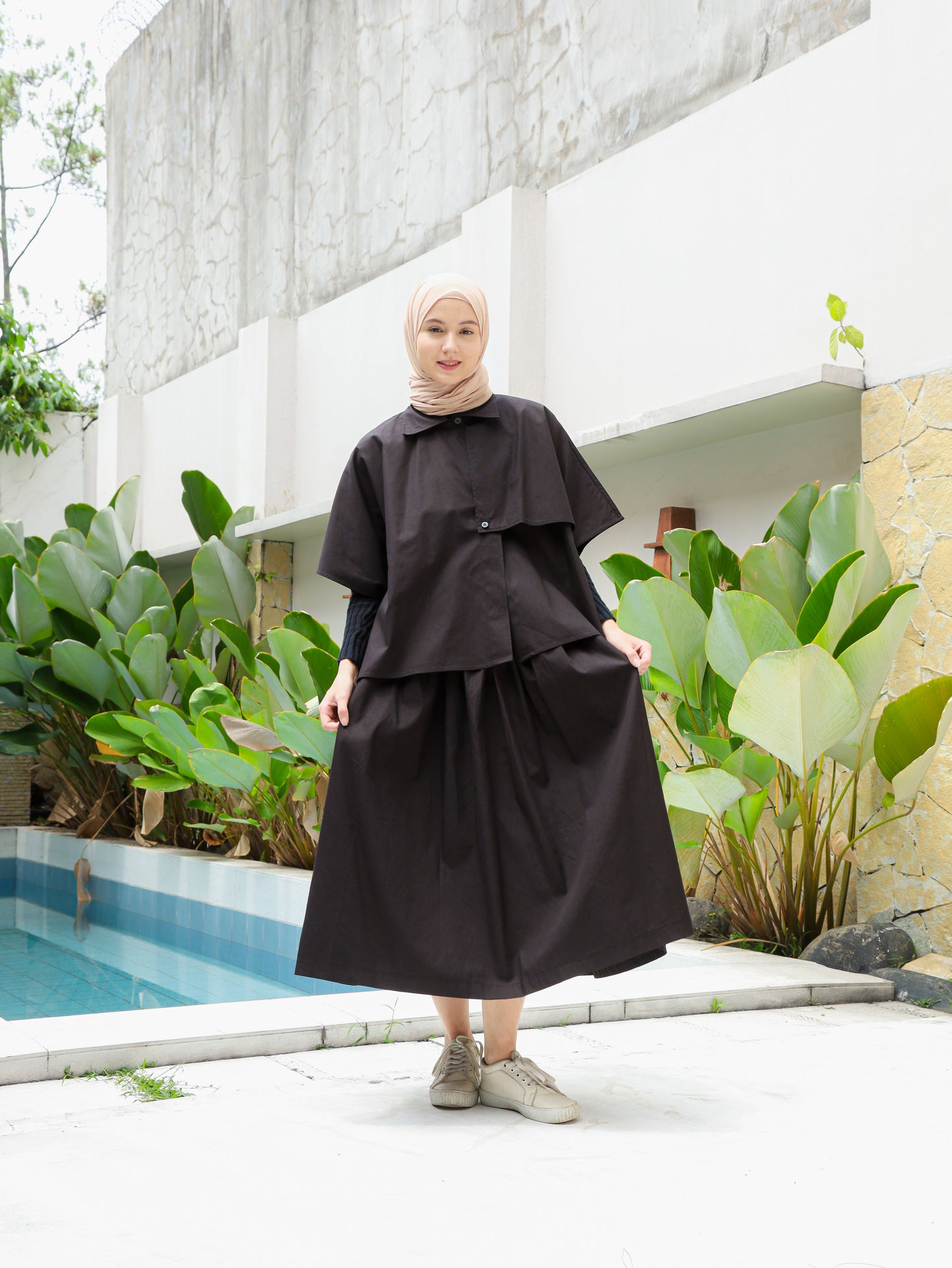 Annora Pleated Skirt Black