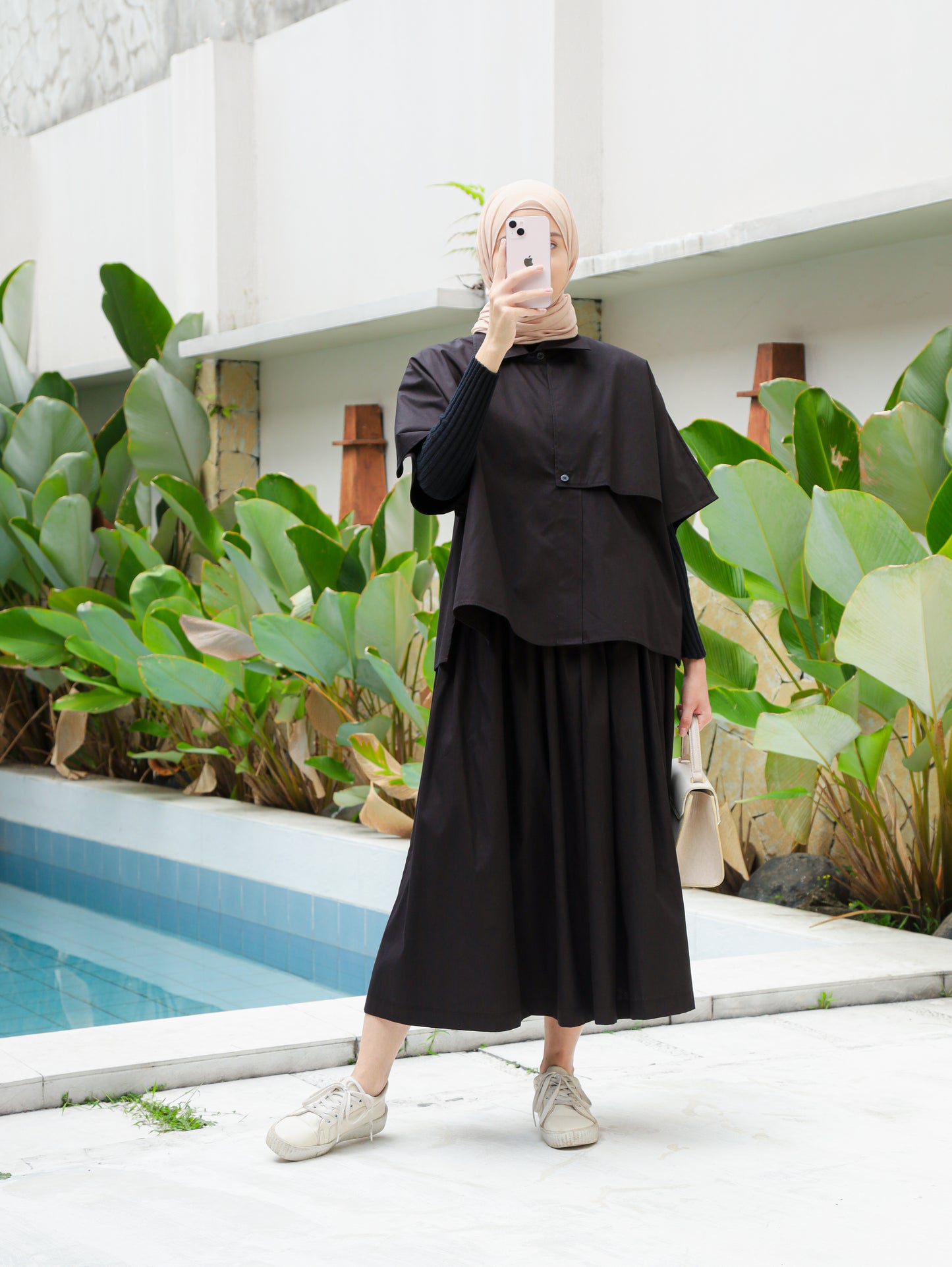 Annora Pleated Skirt Black