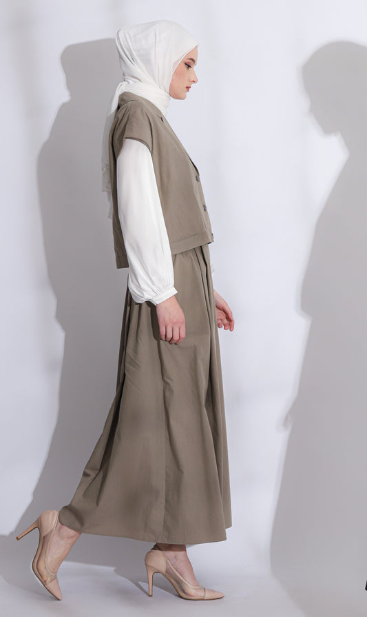 Sarah Flared Skirt Light Grey