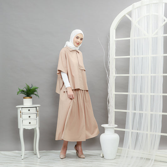 Annora Pleated Skirt Brown