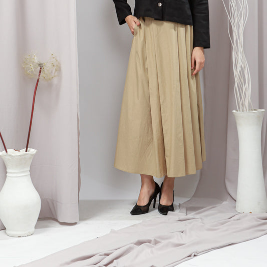 Sarah Flared Skirt Light Taupe