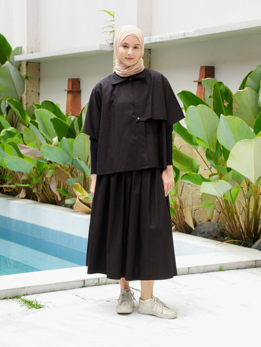 Annora Pleated Skirt Black