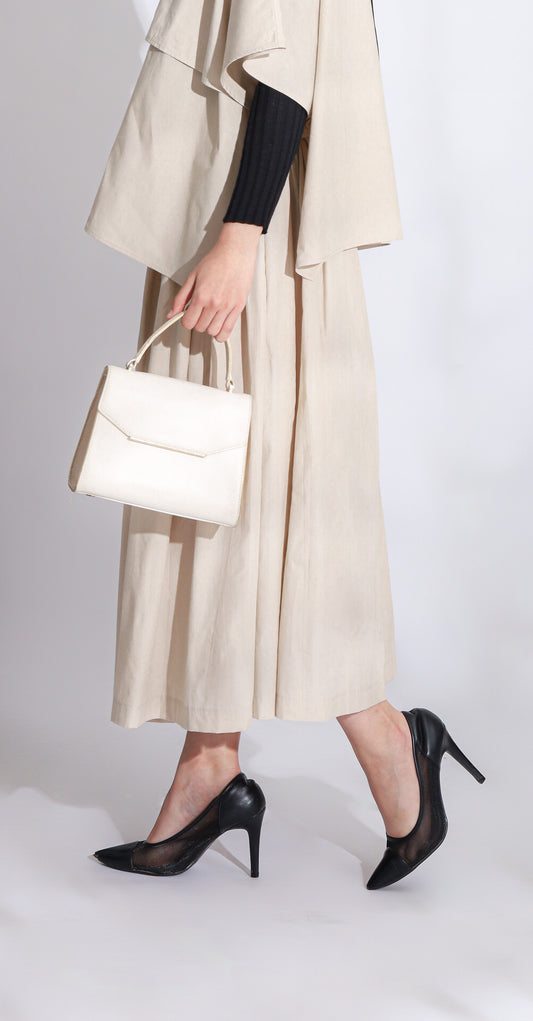 Annora Pleated Skirt Cream